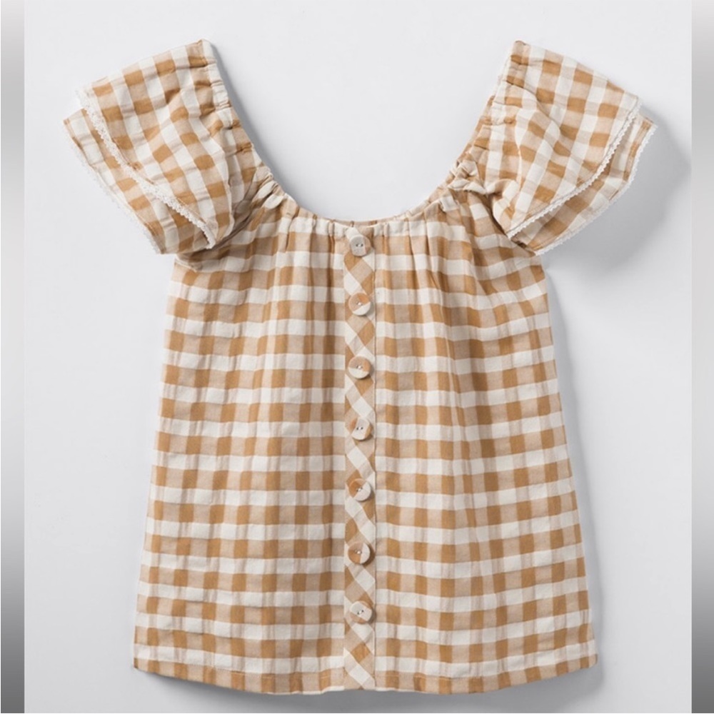 Matilda Jane Annabelle Plaid Off Shoulder Top Size XXL. NWT - Picture 2 of 11